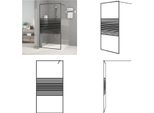 Vidaxl Schermo Doccia Per Cabina Doccia Nero 100X195 Cm Esg Vetro Chiaro - Schermo Doccia - Schermi Doccia - Cabine Doccia - Cabine Doccia