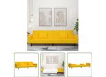 The Living Store Divano Letto A 2 Posti Con 2 Cuscini In Velluto Giallo