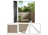 The Living Store Protezione Per Balcone Color Tortora 90X700 Cm 100% Poliestere Oxford