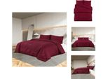 Vidaxl Set Di Biancheria Da Letto Rosso Bordeaux 200X220 Cm In Cotone - Copripiumini