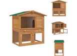 Conigliera Piccola Casa Per Animali Conigliera 3 Porte In Legno - Habitat E Recinti Per Piccoli Animali