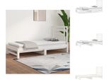 Vidaxl Letto Da Giorno Allungabile Bianco 2X(90X200) Cm In Legno Di Pino Massiccio - Letti E Strutture Letto
