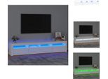 Vidaxl Mobile Tv Con Luci Led Bianco 210X35X40 Cm - Mobili Tv