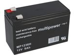 Batteria Al Piombo Multipower MP1236H Pb 12V 9Ah Alta Corrente, Faston 6,3