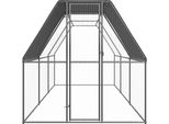 Vidaxl Gabbia Per Polli Da Esterno 2X6X2 M Acciaio Zincato
