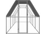 Vidaxl Gabbia Per Polli Da Esterno 2X8X2 M Acciaio Zincato