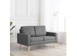 The Living Store Divano A 2 Posti In Tessuto Grigio Chiaro