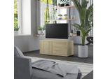 The Living Store Mobile Tv Rovere Sonoma 80X34X36 Cm Materiale Legno