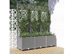Maison Exclusive - Fioriera Giardino Con Graticcio Grigio Chiaro 120X40X136Cm Pp