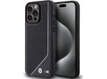 Bmw Bmhmp15L23Pucpk Custodia Rigida Per Iphone 15 Pro 6.1Czarny/Nero Linea Ritorta Perforata Magsafe