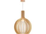 "Minka"" Ø35Cm Lampada A Sospensione In Legno - Stile Nordico Fatto A Mano E27, Regolabile In Altezza Per Cucina O Soggiorno"