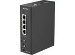 D-Link DIS-100G-06 Switch Gigabit Industriale A 6 Porte Non Gestito, 4X Rj45, 2X Sfp