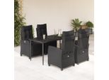Set Di Mobili Da Giardino In Stile Elegante Set Di Mobili Da Balcone Set Da Pranzo Da Giardino 5 Pezzi Con Cuscini Nero Poly Rattan - Set Di Mobili Da Giardino Hommie6769902 3Parcel