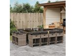 Bei Cloris Set Di Mobili Da Giardino Set Di Mobili Da Balcone Set Da Pranzo Da Giardino 13 Pezzi Con Cuscini Grey Poly Rattan - Set Di Mobili Da Giardino New9310761 5Parcel
