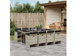2025 Cloris Set Di Mobili Da Giardino Set Di Mobili Da Balcone Set Da Pranzo Da Giardino 9 Pezzi Con Cuscini Grigio Chiaro Poly Rattan - Set Di Mobili Da Giardino Sale7011833 4Parcel