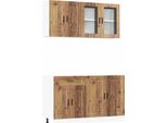 Vidaxl Set Di Armadietti Da Cucina Da 4 Pezzi Porto In Legno Di Recupero, Materiale A Base Di Legno