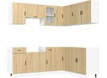 Vidaxl Set Di Armadietti Da Cucina Da 11 Pezzi Porto Sonoma In Legno Di Quercia