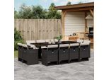 Stabli MöBel Set Di Mobili Da Giardino Set Di Mobili Da Balcone Set Da Pranzo Da Giardino Di 13 Pezzi Con Cuscini Nero Poly Rattan - Set Di Mobili Da Giardino CC2927909 5Parcel