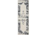 Runner Sia Crema/Blu 80X240 Cm Runner Soggiorno Benuta
