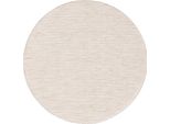 Tappeto In Cotone Ron Crema ø 200 Cm Rotondo Soggiorno Benuta