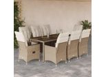 Stabli MöBel Set Di Mobili Da Giardino Set Di Mobili Da Balcone 9 Pezzi Con Cuscini Beige Poly Rattan - Set Di Mobili Da Giardino CC4546236 5Parcel
