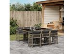2025 Set Di Mobili Da Giardino Moderni Set Di Mobili Da Balcone Set Da Pranzo Da Giardino 7 Pezzi Con Cuscini Grey Poly Rattan - Set Di Mobili Da Giardino,Design 1648608 3Parcel