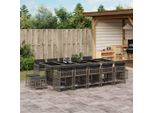 Design Nuovo Set Di Mobili Da Giardino Set Di Mobili Da Balcone 15 Pezzi Con Cuscini Grigio Poly Rattan - Set Di Mobili Da Giardino Mobili2025 CHY9363965 6Parcel
