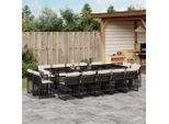2025 Cloris Set Di Mobili Da Giardino Set Di Mobili Da Balcone 15 Pezzi Set Da Pranzo Da Giardino Con Cuscini Nero Poly Rattan - Set Di Mobili Da Giardino Sale9775965 6Parcel