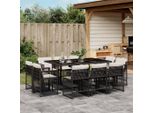 Pratico Set Di Mobili Da Giardino Set Di Mobili Da Balcone 11 Pezzi. Set Da Pranzo Da Giardino Con Cuscini Nero Poly Rattan - Set Di Mobili Da Giardino ,Mobili Di Design 8056435 4Parcel