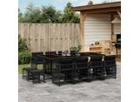 Set Di Mobili Da Giardino In Stile Elegante Set Di Mobili Da Balcone Set Da Pranzo Da Giardino 13 Pezzi Con Cuscini Nero Poly Rattan - Set Di Mobili Da Giardino Hommie4467413 5Parcel
