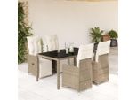Set Di Mobili Da Giardino Durevoli Set Di Mobili Da Balcone 5 Pezzi Bistrot Da Giardino Con Cuscini In Poly Rattan Marrone - Set Di Mobili Da Giardino Octo3066472 3Parcel