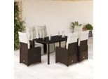 Set Di Mobili Da Giardino Di Design Set Di Mobili Da Balcone 7 Pezzi Bistrot Da Giardino Con Cuscini Marrone Poly Rattan - Set Di Mobili Da Giardino 2025 New3388826 4Parcel