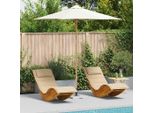 Bei Cloris Ombrellone Da Giardino Bianco Crema 270 X 270 X 260 Cm Bambù - Ombrelloni Nuovo2720470 1Pacco