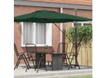 Ombrellone Roma Verde 286 X 285 X 265 Cm Poliestere E Alluminio - Ombrelloni ,Arredo Design 4883043 1Pacco