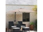 Best MöBel Ombrellone Da Giardino Taupe E Nero 248,5 X 247,5 X 160 Cm - Ombrelloni Cloris New9463602 1Pacco