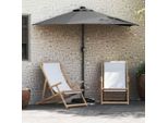 Ombrellone Da Giardino Liscio Antracite 294 X 150 X 223 Cm Tessuto - Ombrelloni DE8935123 1Pacco