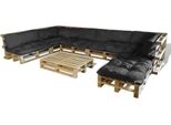 Best MöBel Pallet Divano Cuscini 13 Pezzi Nero 120 X 80 X 10 Cm Tessuto - Cuscini Per Mobili Da Giardino CL6448336 3Parcel