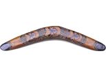 Boomerang Man 40 Cm - Boomerang In Legno Dipinto A Mano Con Simbologia Aborigena