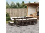 Set Di Mobili Da Giardino Di Design Set Di Mobili Da Balcone 15 Pezzi. Set Da Pranzo Da Giardino Con Cuscini In Poly Rattan Marrone - Set Di Mobili Da Giardino 2025 New9754085 6Parcel