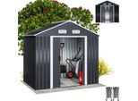 Deuba Capanno Da Giardino Xl 1,8M² Fondamenta 196X132X188Cm Porta Scorrevole Casetta 3,1M³ Antracite