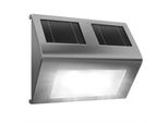 Deuba® Lampada Da Parete A Led A Energia Solare Con Sensore Crepuscolare Da Giardino Impermeabile Esterno Vialetto