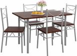 Casaria® Gruppo Di Sedute Paul Set 5 Pezzi Tavolo Da Pranzo Con 4 Sedie Set Di Mobili Per Sala Cucina Soggiorno Salotto Set Da Pranzo Tavoli Sedia