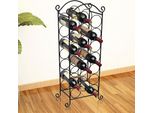The Living Store Portabottiglie Per 21 Bottiglie In Metallo