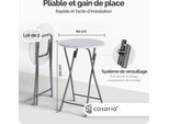 Casaria® Set 2 Tavoli Da Bar Pieghevoli 110Cm Ø 60Cm Tavolino Appoggio Tavolo Da Cocktail Alto Rotondo Giardino Bianco