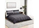 Set Di Biancheria Da Letto Durevole Grigio Scuro 155X220 Cm In Cotone - Biancheria Da Letto Octo3455111 1Pacco