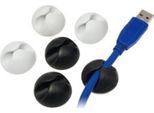 Logilink KAB0009 Clip Per Cavi Logilink, Autoadesiva, In Bianco E Nero