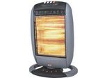 Dcg Eltronic SA9223 Stufa Alogena 1200W Oscillante Con Antiribaltamento Nero/Grigio