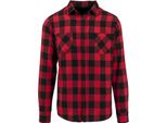 Build Your Brand BY031 | Camicia Di Flanella A Quadri - Camicia Da Boscaiolo - Colore: Nero/Rosso - Taglia: L
