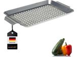 Piastra Grill In Acciaio Inox Bremermann (32 X 1,5 X 18,5 Cm), Cestello Grill, Padella Grill