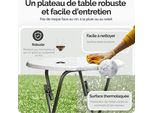 Casaria Tavolino Alto Da Bar Bistrot Pieghevole Ø60 Cm Metallo Mdf Tavolo Da Bar Bianco Aspetto Marmo